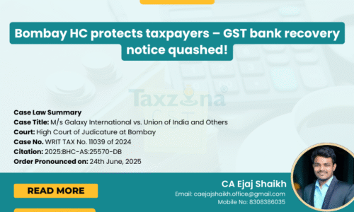 Bombay High Court Quashes Invalid GST Bank Recovery Notice Under Section 79