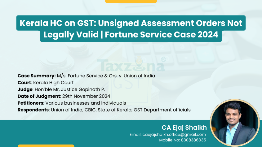 GST Case Law Taxzona Blog Banner Image
