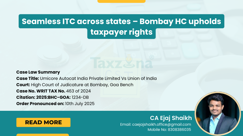 Bombay HC Allows Cross-State ITC Transfer on Amalgamation