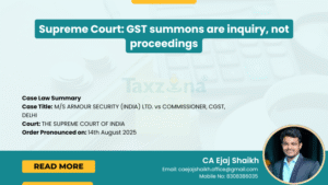 Supreme Court GST summons are inquiry, not proceedings